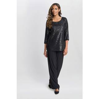 Gina Bacconi Gina Bacconi Flora Sequin Tunic Black Blouse