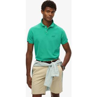 Superdry Superdry Green Vintage Destroy Relaxed 100% Cotton Polo Shirt