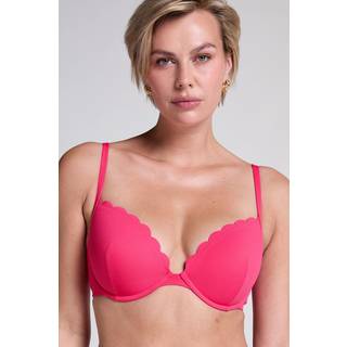 Hunkemöller Formstøbt bikinitop med bøjle Scallop pink - 85E