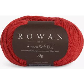 Rowan Alpaca Soft DK 229 Vermillion Indhold: 70% Ren, ny uld, 30% Alpaca Vægt/længde: 50 gram = ca. 125 meter Anbefalede pinde: 4,00 mm Strikkefasthed: 10 x 10 cm = 22 m x 30 p Vaskes i hånden / Tåler ikke tørretumbler / Tørres flat.