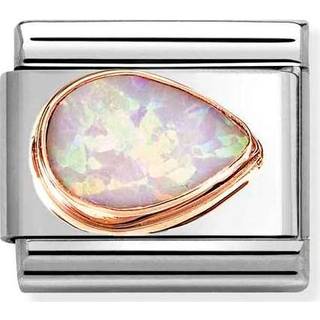 Nomination Drop Right Pink Opal Charm - Silver