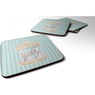 """" Caroline's Treasures Carousel Foam Coaster Set på 4 3,5 multicolor """"