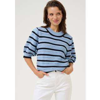 Kaffe Kaevelyn Knit Pullover Strik 10509640 Soft Chambray / Black Stripe (MEDIUM)