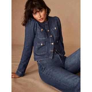 Mint Velvet Mint Velvet Blue Denim Cropped Jacket