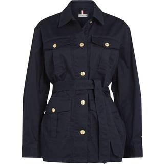 Gold-Tone Button Utility Jacket