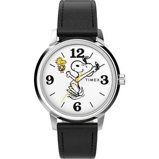 Timex x Peanuts Marlin Snoopy 75th Anniversary Edition White Dial Leather Strap Unisex Watch TW2Y19900