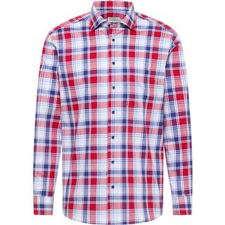 MODERN FIT Shirt in rusty red checkered
