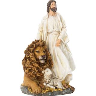Joseph's Studio af Roman - Jesus med Lion and Lamb Figure Renaissance Collection 12 """" H harpiks og sten religi?s gave dekorationssamling holdbar
