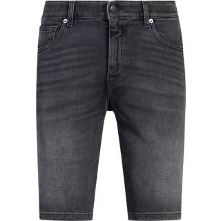Delaware-shorts med slim fit i sort denim med behageligt stræk