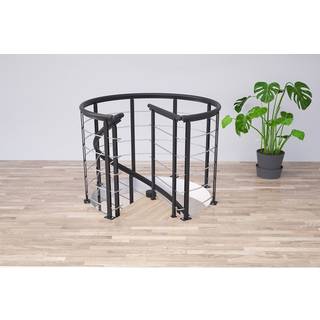 DOLLE DESIGN spiral/rund reposgelænder, antracit, Ø140/Ø160 cm