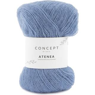 Katia Concept Atenea 91 Blå Indhold:42% ekstrafin merinould, 40% bomuld, 18% kashmir Vægt/længde: 25 g = ca. 175 meter Anbefalede pinde: 3-3.5 mm Strikkefasthed: 10 x 10 cm = 25 m x 35 p Vask:Håndvask / Tåler ikke tørretumbling.