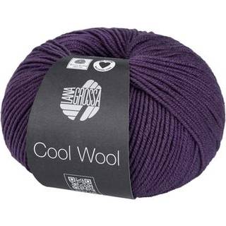 Lana Grossa Cool Wool 2109 Aubergine Indhold:100% ren ny, ekstrafin merinould Vægt/Længde:50 g = ca. 160 meter Anbefalede pinde: 3.00-3.50 mm Strikkefasthed:10 x 10 cm = 24 m x 34 p Vask:Finvask 30º/ Tørres fladt.