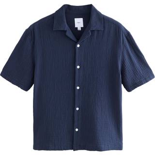 Next 100% Bomuld Relaxed Fit Kortærmet Cheesecloth Skjorter - Stor