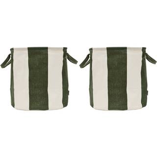 OYOY Kara opbevaringskurv medium 32xØ32 cm 2-pak Dark Green