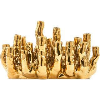POLSPOTTEN Vases - 'Coral Reef' vase, gold in gold Porcelain