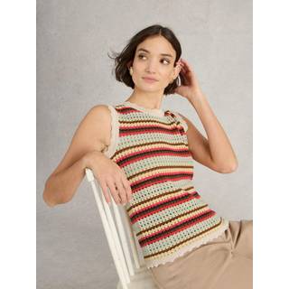 White Stuff White Stuff Natural Cotton Sunny Stripe Tank