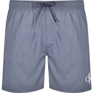 Medium Drawstring Swim Shorts - CK Monogram - Grey - M