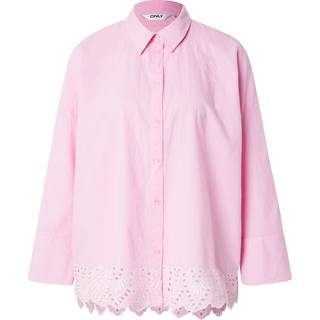 ONLY dame skjorte ONLGRACES - Fuchsia Pink BRIGHT WHITE EMB. - S
