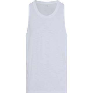 Cotton Linen Beach Tank Top - White - L