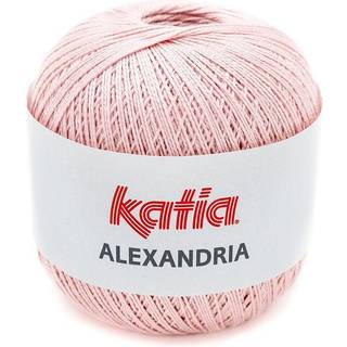 Katia Alexandria 10 Mellemrosa Indhold: 100% merceriseret bomuld Vægt/længde: 100 g = ca. 400 meter Anbefalet hæklenål: 1.75-2 mm Vask: Finvask 30º / Tåler ikke tørretumbling.