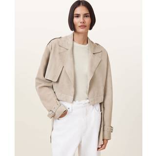 All Saints AllSaints Natural Ophelia Suede Jacket