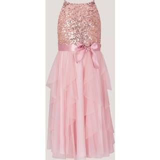 Monsoon Monsoon Pink Sequin Waterfall Tulle Dress