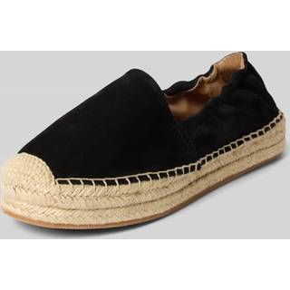 Espadriller i ruskind med elastisk hæl