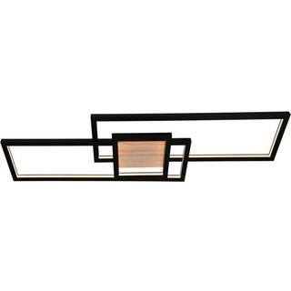 Lindby LED-loftlampe Emiljan, sort, metal, dæmpbar