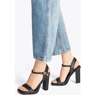 Plaque Buckle Leather High Heels
