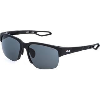 Fila Mand SFIA06 0U28 Solbriller Injiceret Sort Røg Firkantet Vand -repellent