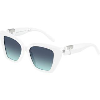 Tiffany Kvinde TF4239U 83929S Solbriller Acetat Hvid Blå Firkantet Normal Skygge