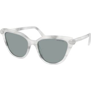 Swarovski Kvinde SK6039 1042/1 Solbriller Acetat Hvid Grå Cat Eye Normal
