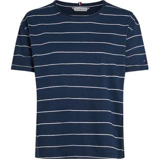 Relaxed Linen Blend Crew Neck T-Shirt