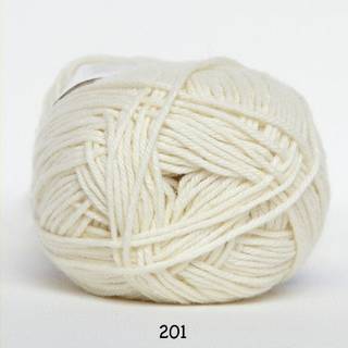 Cotton nr. 8 201 Råhvid - Bomuld fra Hjertegarn - 3207