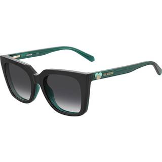 Moschino Kvinde MOL055/CS ETJ/9O Solbriller Acetat Sort Grå Firkantet Normal Skygge