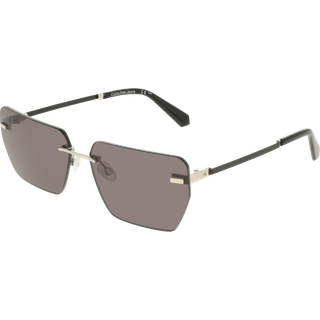Calvin Klein Unisex Calvin Klein CKJ25207S 043 Solbriller Metal Sølv Grå Firkantet Normal