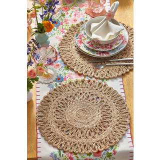 Next Sæt med 2 jutevævede dækkeservietter