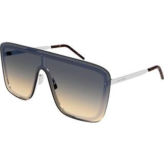 SAINT LAURENT Unisex SAINT LAURENT SL 364 MASK 009 Solbriller Metal Sølv Grøn Maske Skygge