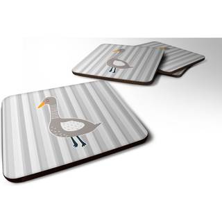 """" Caroline's Treasures Gray Goose Foam Coaster Set på 4 3,5 multicolor """"