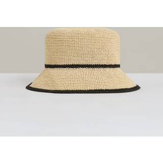 Reiss Edith Tipped Straw Bucket Hatsmallmedium