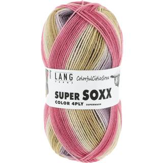 Lang Yarns Super Soxx Color 4-ply 509 Indhold: 75% ny uld, 25% polyamid Vægt/længde: 100 g = ca 420 meter Anbefalede pinde: 2.50-3.50 mm Strikkefasthed: 10 x 10 cm = 30 m x 41 p Vask: Maskinvask 40 ℃ / Kan tørretumbles / Brug aldrig skyllemiddel.
