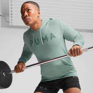 Men&#39;s Puma CLOUDSPUN Branded Hoodie, Green, Size XL, Clothing - Green Moon - XL
