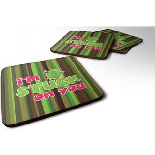 """" Caroline's Treasures Cactus Jeg sidder fast på dig skum coaster sæt på 4 3,5 multicolor """"