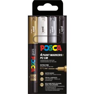 POSCA Tusser POSCA PC-1M 4-sæt - Flerfarvet