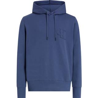 Logo Appliqué Hoodie - Blue - XXXL