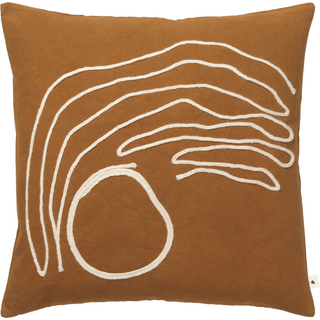 Ferm Living Jot Pude 50x50 Cm - Pyntepuder & Betræk Dun Aged Gold - 1104271024