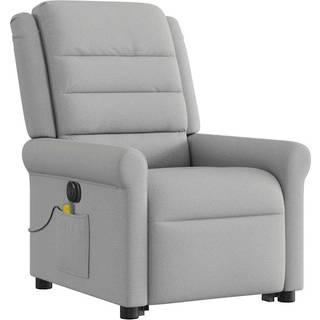 elektrisk massagestol med løftefunktion stof skygrå