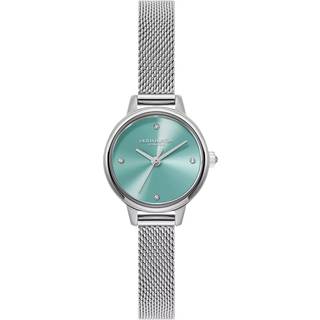 Olivia Burton Mini Classic Turquoise Mesh Watch - Silver