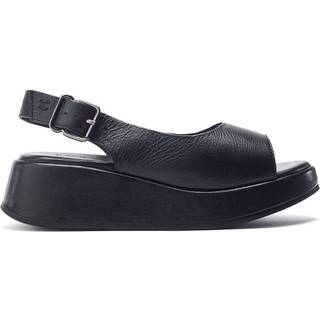Moda in Pelle Sh Gorge Minimal Slingback Læder Platform Sorte Sandalereu39