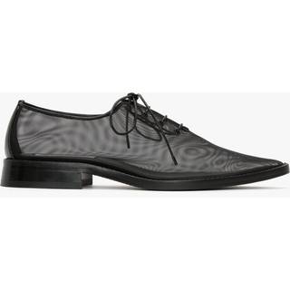 Victoria Beckham Leather-trimmed mesh flats - black - EU 41